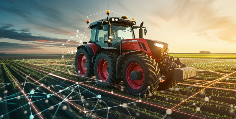 tractor on field