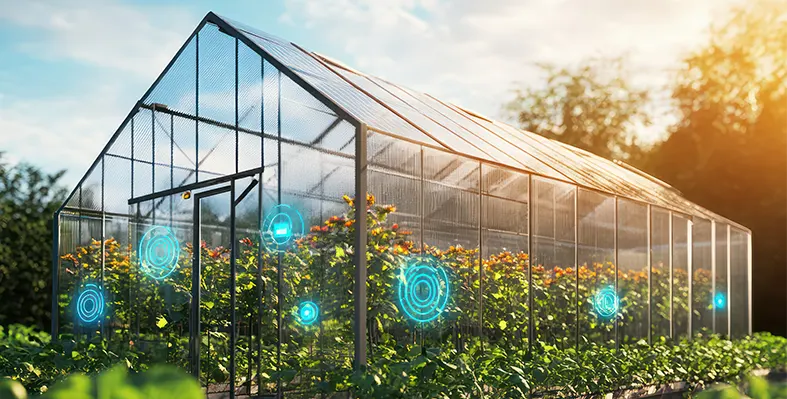 Smart greenhouses utilise sensors responsible for heat control to modify in-house conditions based on the indoor climate. (Image source: Adobe Stock)) image_shows_smart_greenhouse_that_aims_to_advance_cultivation_through_automation