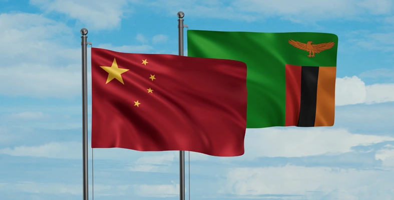 China and Zambia flag