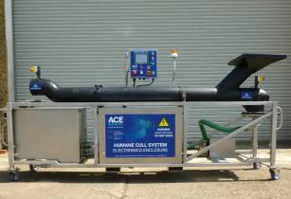 Ace Aquatec’s in-water electrical stunner with its 100% stun rate is said to have a proven track record in improving fish welfare and reducing stress at harvest. (Image source: Ace Aquatec)