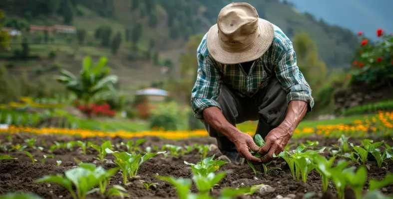The agreement supports streamlined approach on deal sourcing and investment, risk sharing, and technical assistance, aimed at raising farmers' incomes. (Image source: Adobe Stock) farmer working in field
