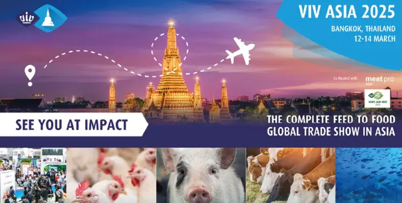 Birgit Horn in an exclusive interview with Far Eastern Agriculture, discusses the theme of the upcoming VIV Asia event. (Image source: VIV Asia) Image shows the poster of the upcoming VIV Asis 2025, this year's biggest VIV Asia edition preparing to kick off in March