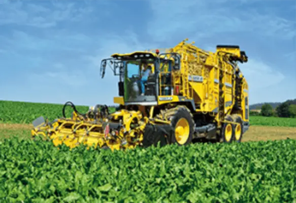 The ROPA Tiger 6 is the most powerful sugar beet harvester in the world, and is powered by a 16-liter Volvo Penta engine. (Image source: Volvo Penta)
